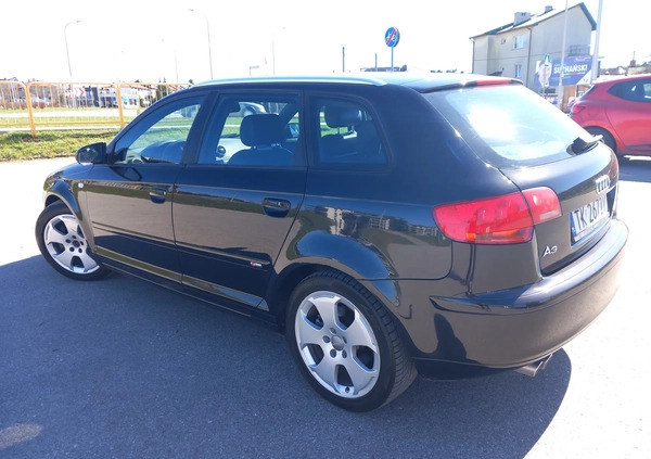 Audi A3 cena 19000 przebieg: 249000, rok produkcji 2007 z Kielce małe 254